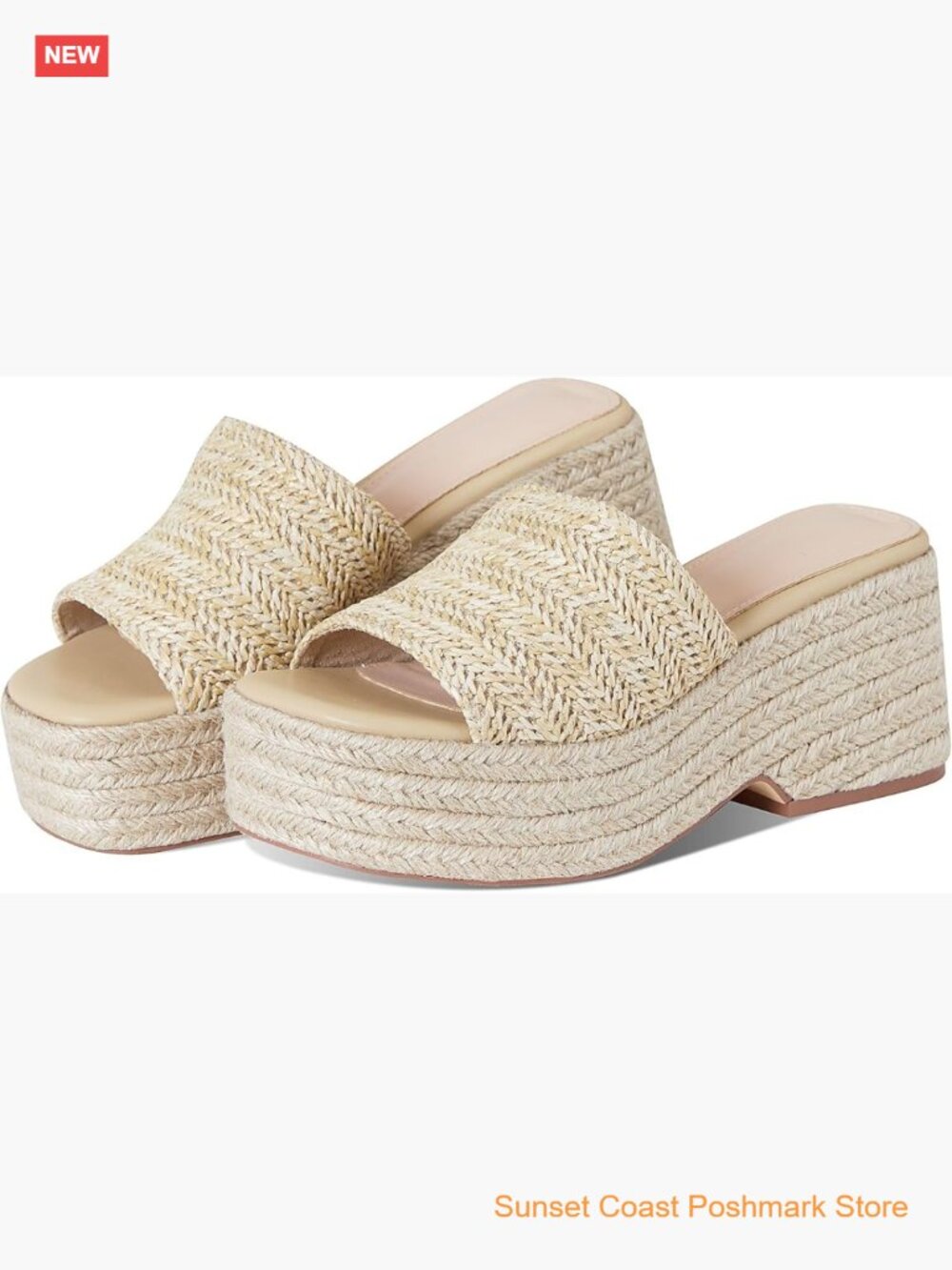 Platform Wedge Sandals Slip On Espadrille Open Toe Summer Beach